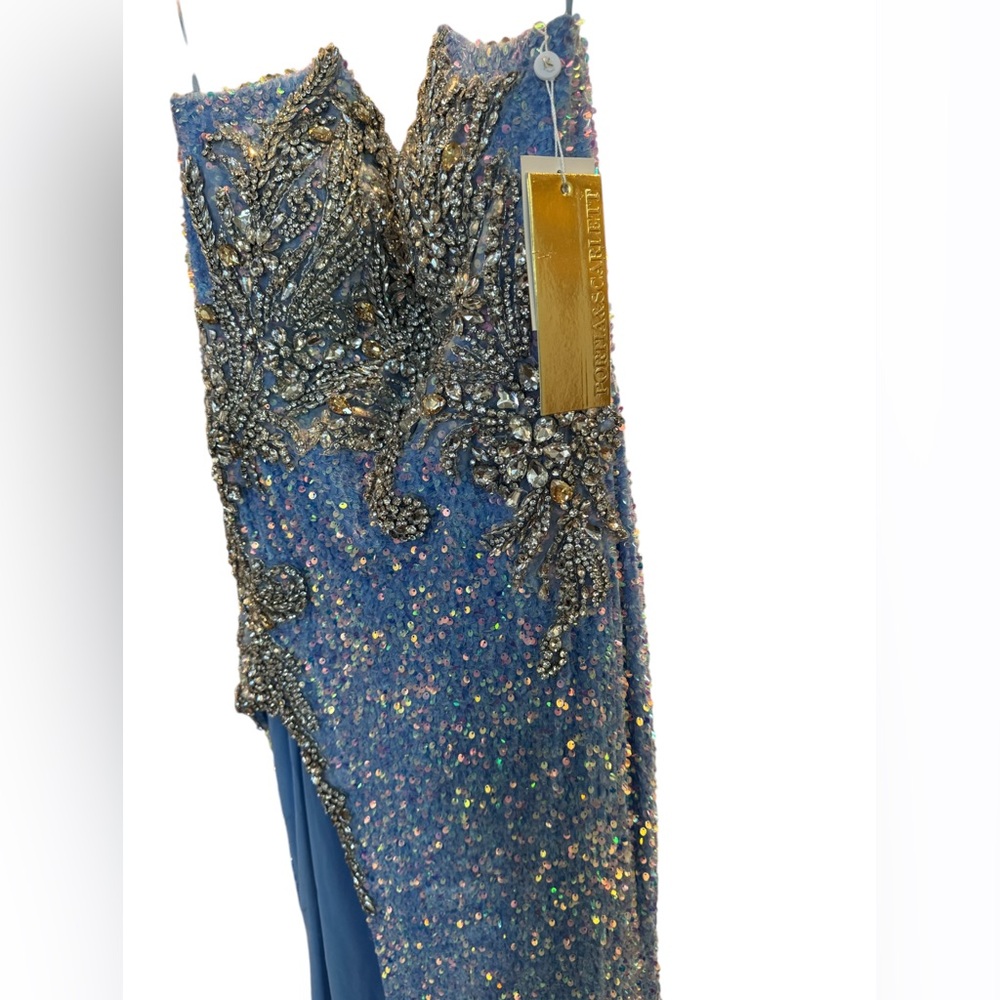 Elegant Blue Sequin Prom/Gown - Picture 6 of 10